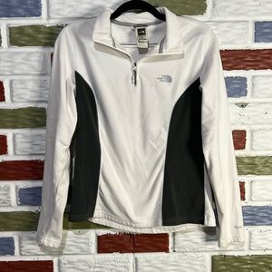 The North Face - Women’s Quarter Zip White Fleece Jacket - Size Medium